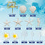 21 Pzas Decoración Pastel Flores Hawaianas Plumeria Blanco