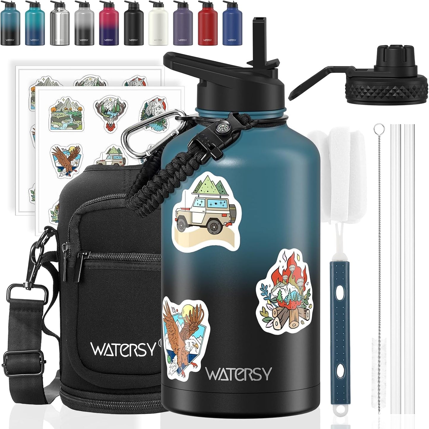 Botella agua aislada sin BPA acero inox 64oz