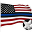 Bandera Blue Lives Matter 4x6ft Poliéster hilado bordado