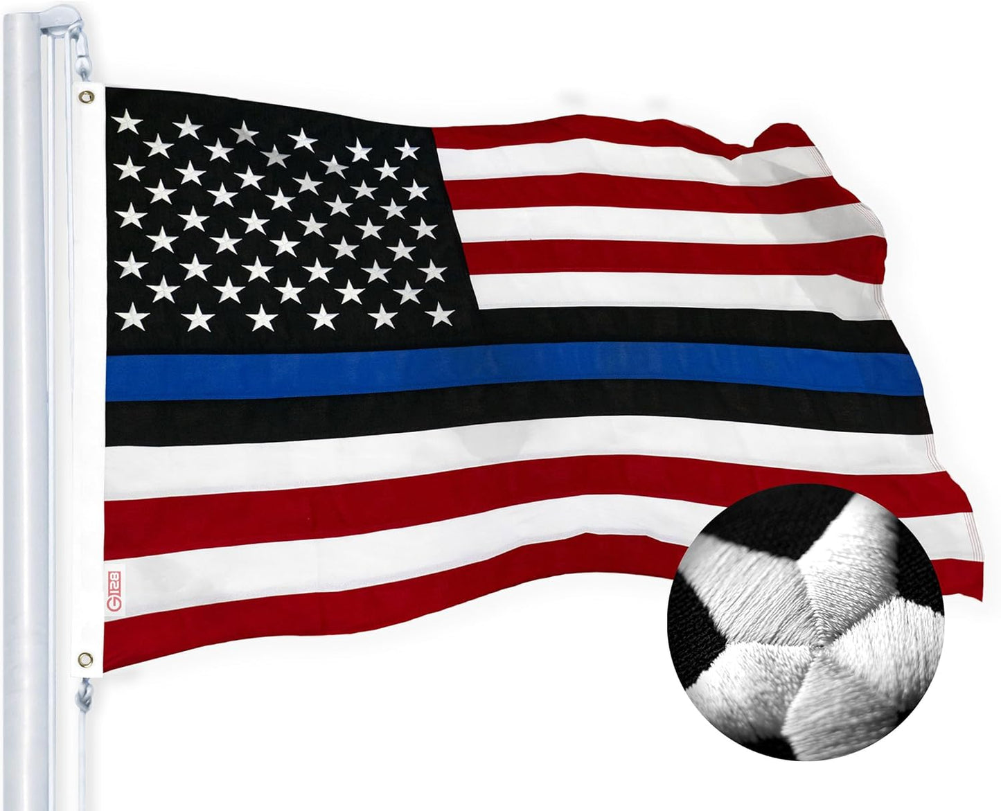 Bandera Blue Lives Matter 4x6ft Poliéster hilado bordado