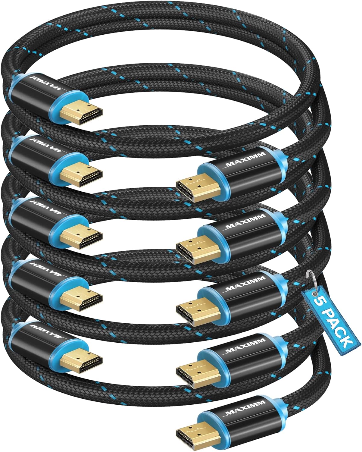 Cable HDMI 2.0 4K con adaptador 5 Pzas azul
