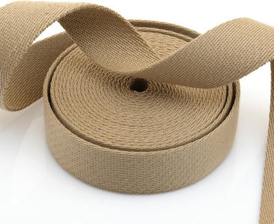 Correa algodón pesado para bolsas 2" x5yardas bronceado