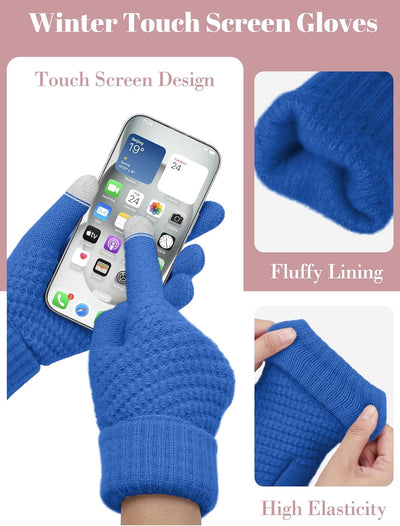 Set 4 Pzas Gorro Bufanda Guantes Invierno con Protección Orejas