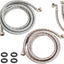 2 Mangueras Acero Inox 10ft para Lavadora Codo 90 Grados