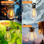 Guirnalda luces exteriores 25pies 13 bombillas IP65 LED blancas