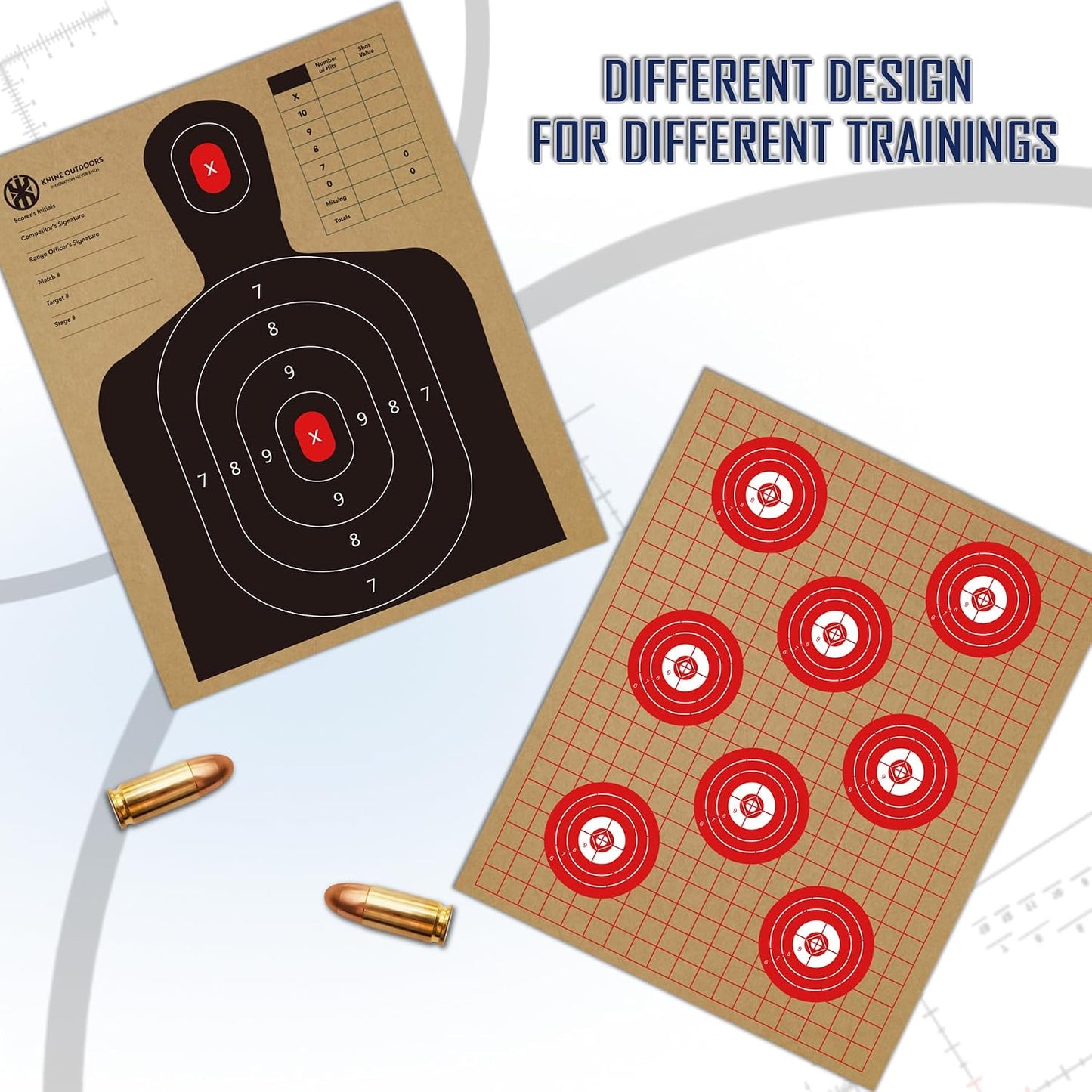 Objetivo de cartón 13x16" para tiro ISPC USPSA IDPA