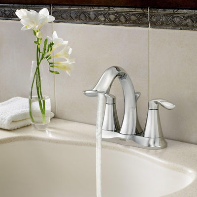 Grifo lavabo baño cromado 2 manijas centerset 6410