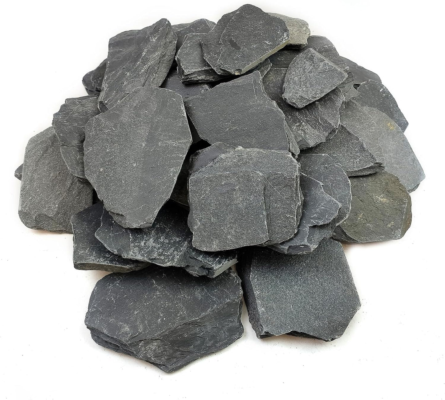 Roca pizarra acuario natural pulida 3-5pulg 10lb