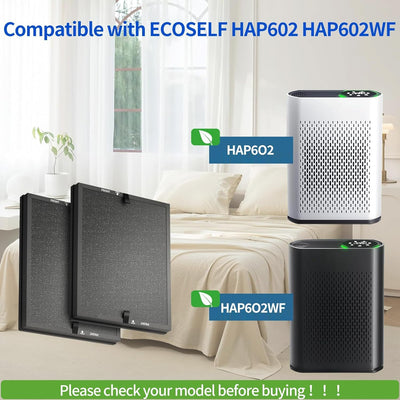 2 Filtros HEPA 3en1 Repuesto ECOSELF HAP602