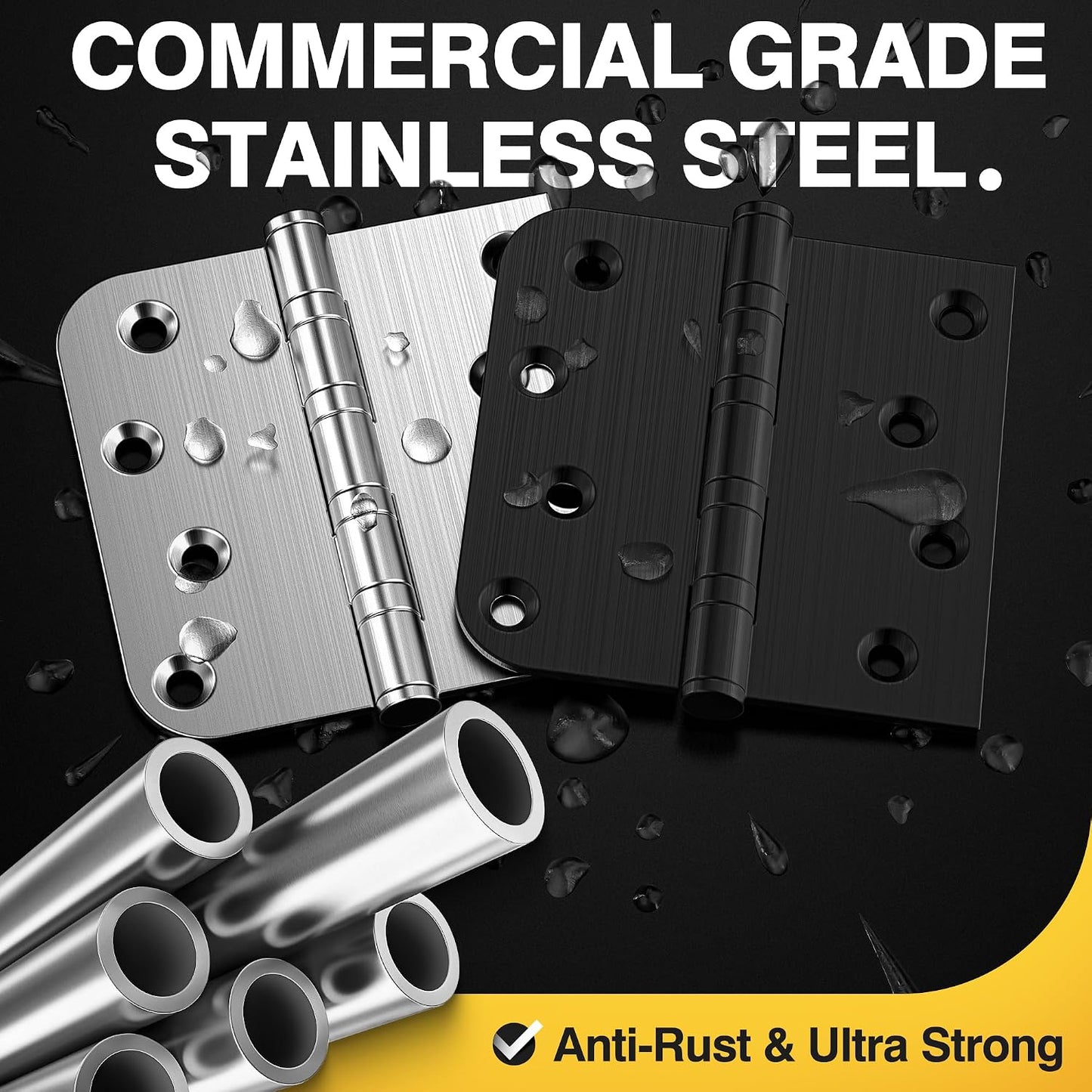 Bisagras puerta acero inox 4x4pulg suaves silenciosas