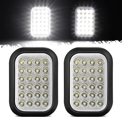 2 Luces Rectangulares Marcha Atrás 5x3" 24 LED 12V IP67