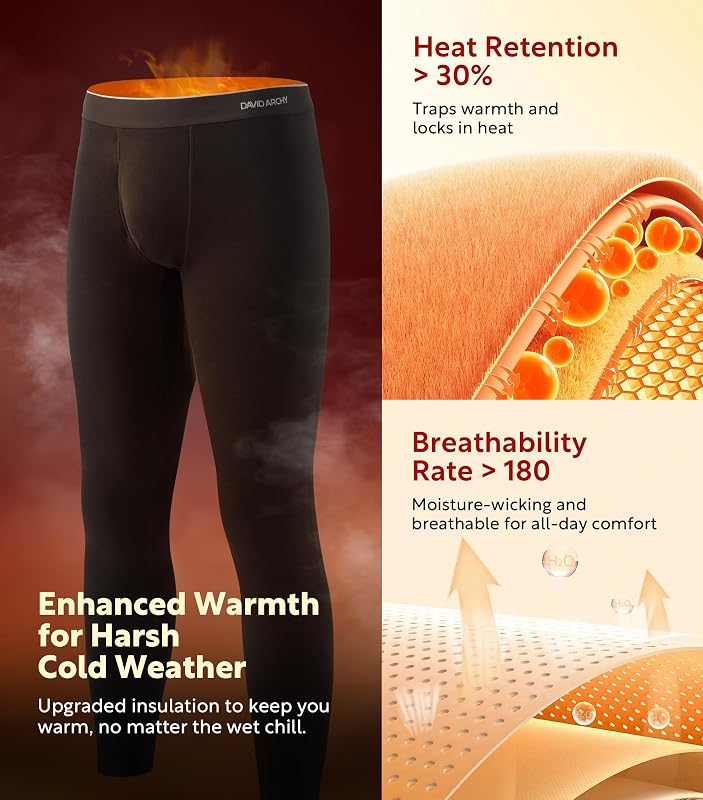 Ropa interior térmica para hombres frío extremo -10°C a -5°C