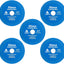 Disco corte vidrio 4.5pulg para amoladora 7/8 pulg set 5