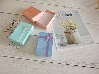12 Cajas Regalo Joyería Cartón Anillos Aretes Collares