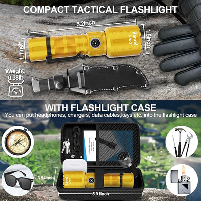 Linterna recargable 1500lúmenes 6 modos LED táctica impermeable
