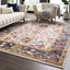 Alfombra medallón persa envejecida 8x10ft multicolor