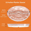 Platos plástico transparente para macetas 13" set 10