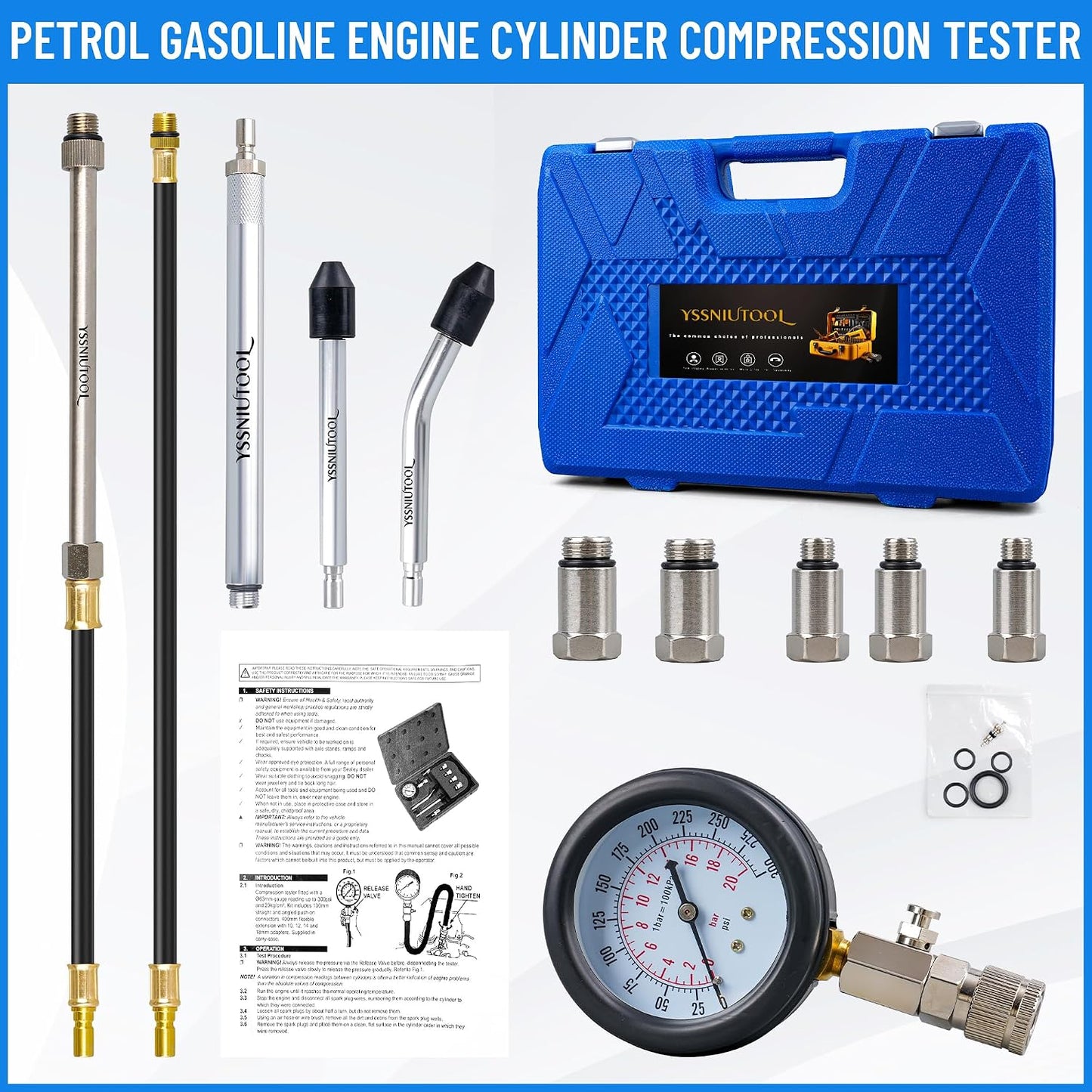 Kit probador compresión motor M10-M18 para todos