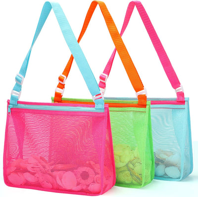 Bolsa de playa grande para conchas y juguetes