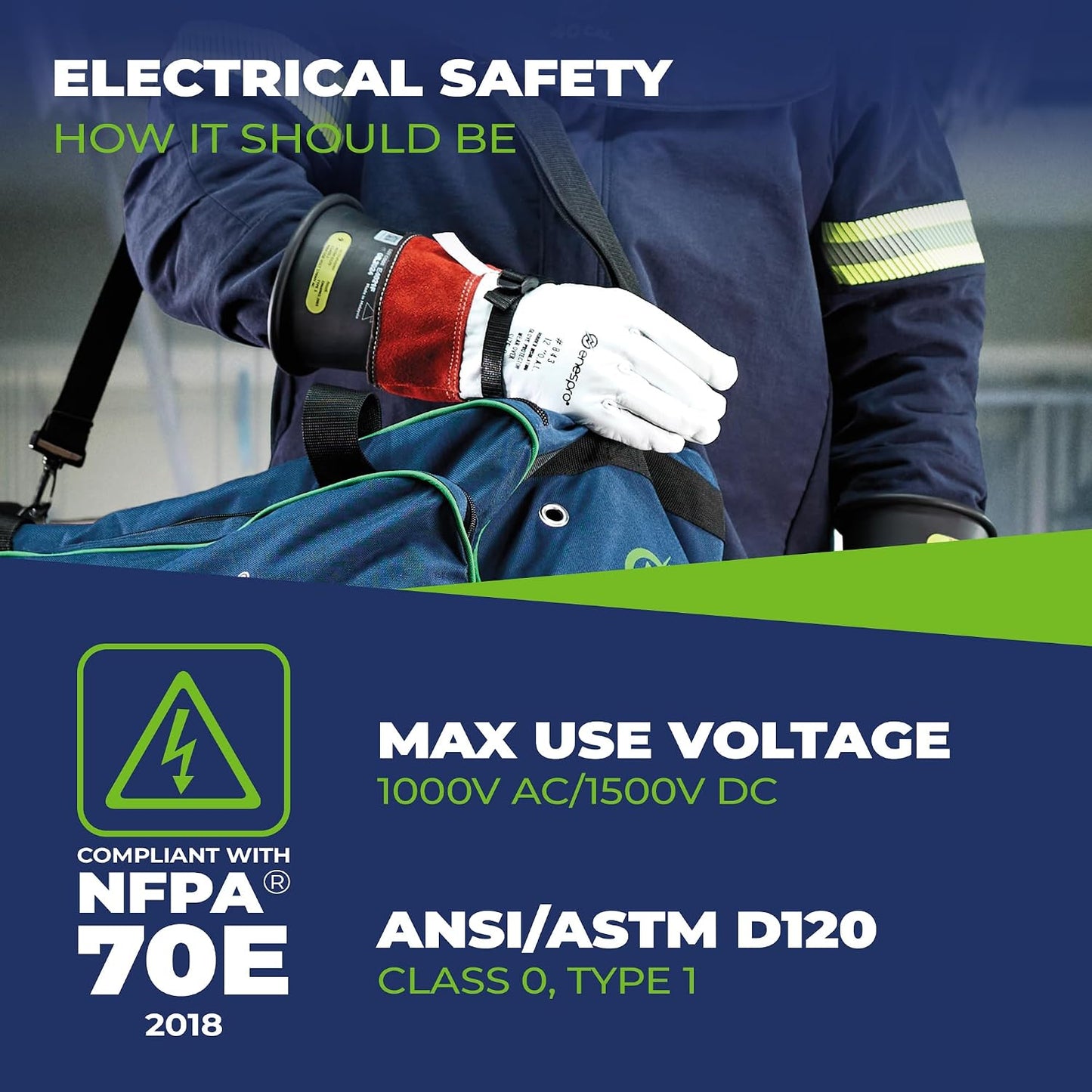 Guantes aislantes caucho voltage clase 0 rojo