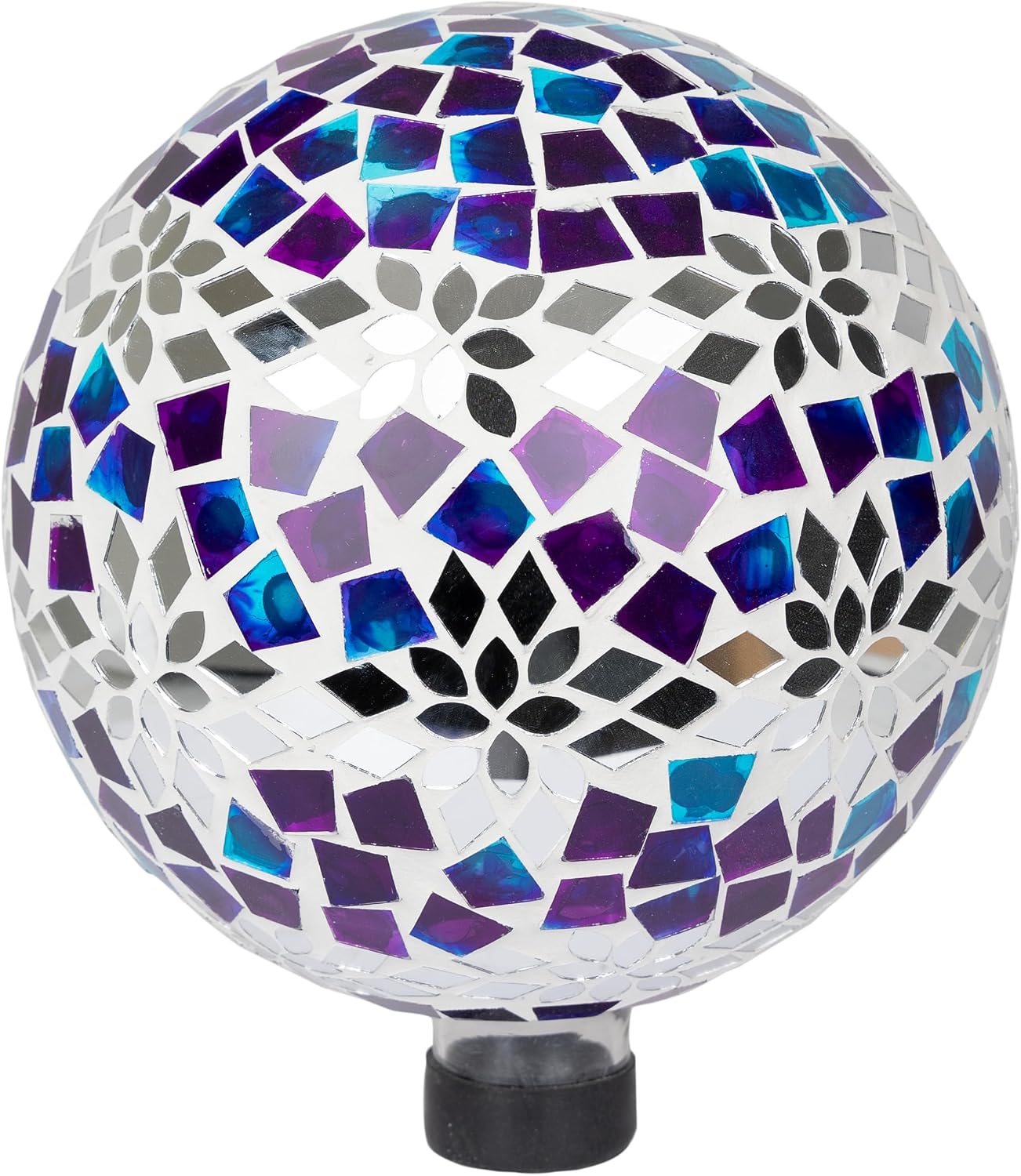 Globo mosaico espejo patrón floral 12pulg jardín