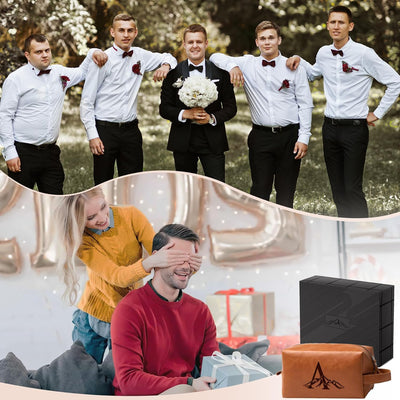 Neceser viaje hombre piel sintética impermeable bolsa afeitar