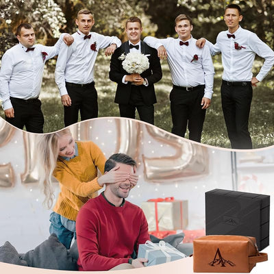Neceser viaje hombre piel sintética impermeable bolsa afeitar