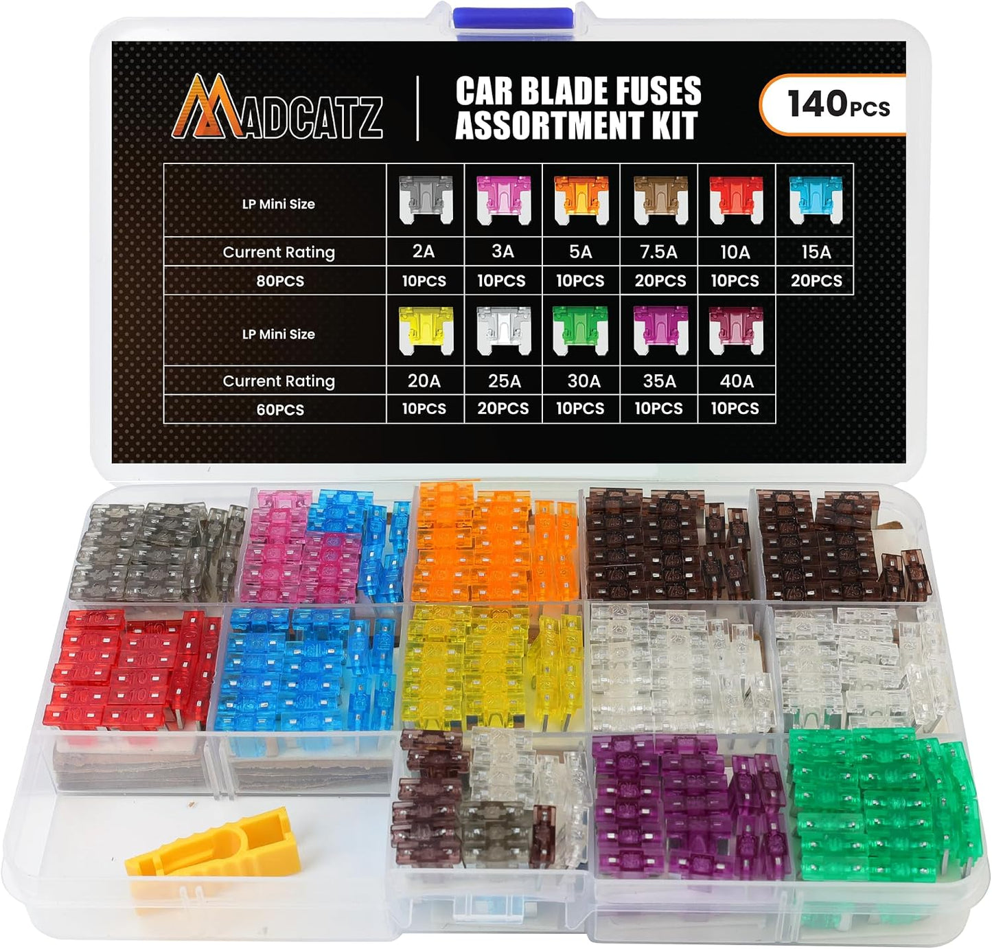 140 Pzas Fusibles Mini Automotrices Surtido 2-40A