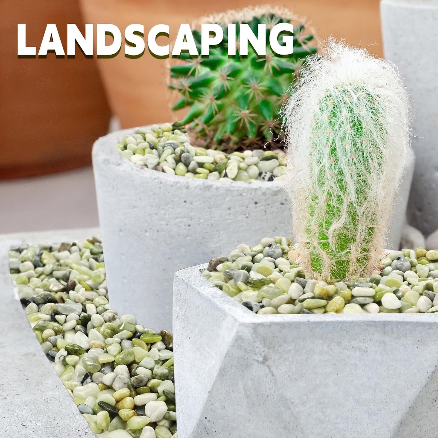 Piedras jade 1/2pulg decorativas para plantas