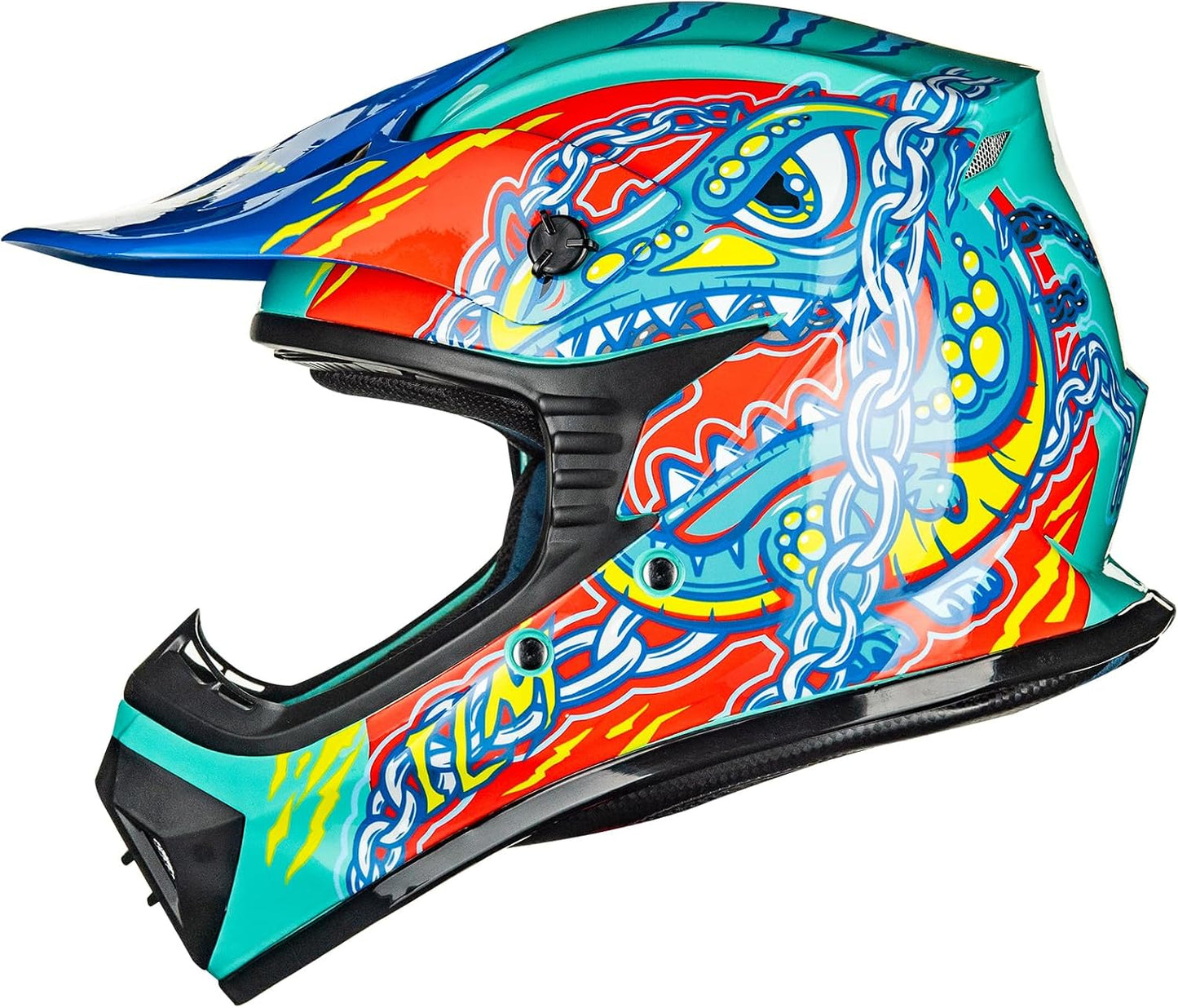 Casco motocross juvenil-grande cara completa aprobado DOT