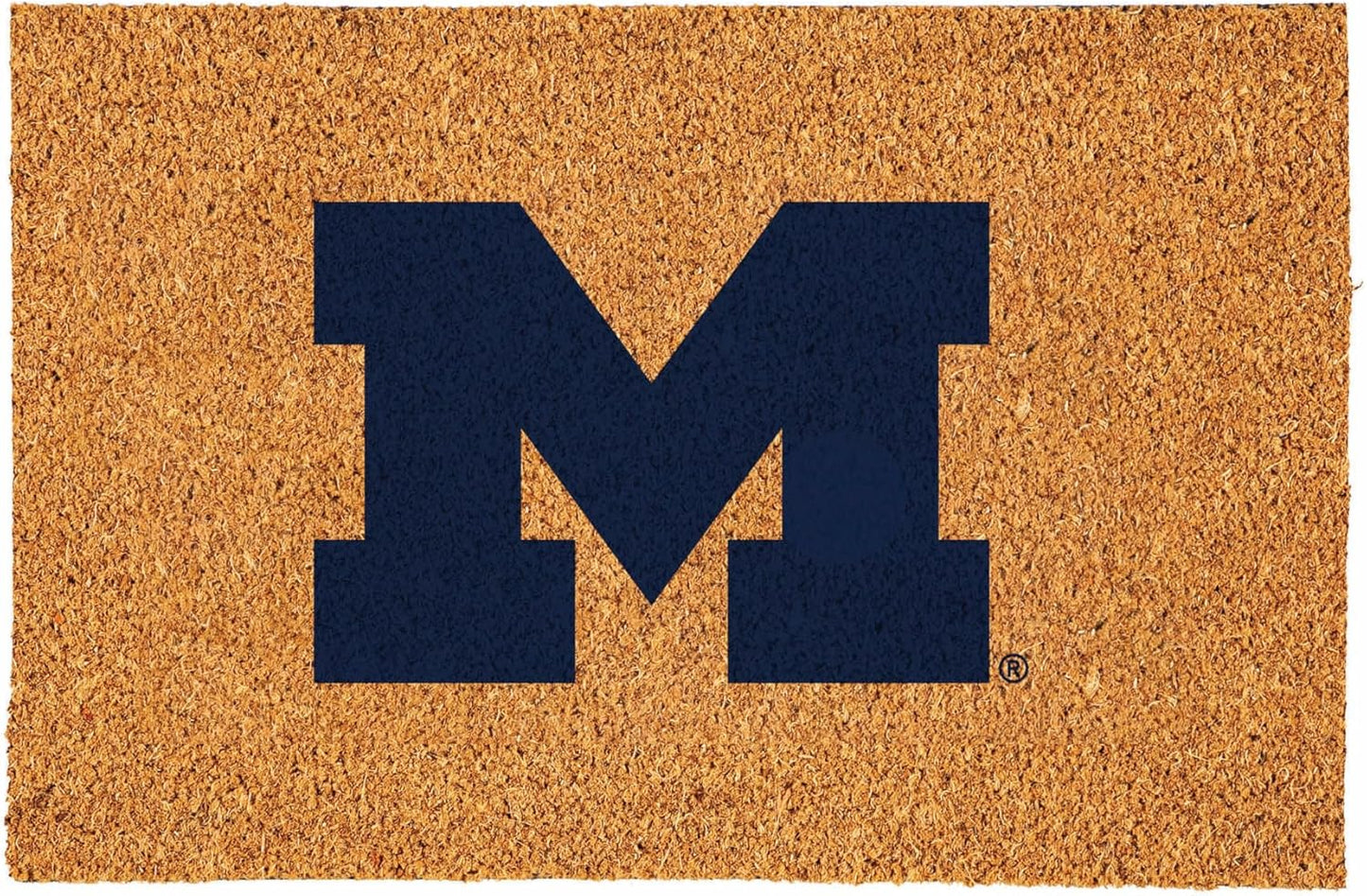 Tapete fibra coco U. de Michigan 36x24pulg logotipo oficial