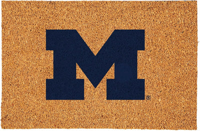 Tapete fibra coco U. de Michigan 36x24pulg logotipo oficial