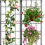 2 Arcos Hierro Rústico 71x20pulg Jardín con Enrejado Negro