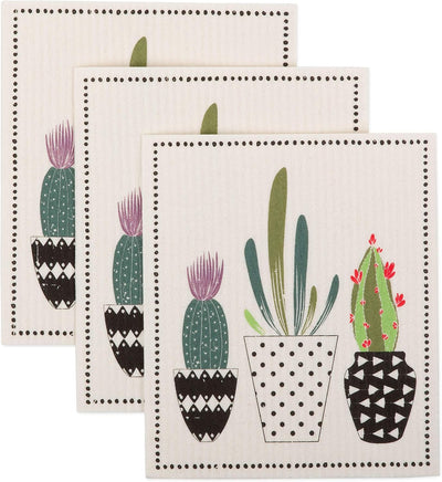 Paños suecos reutilizables cocina 7.75x6.75pulg 3 Pzas