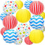 16 Pzas Decoración Circo Farol Papel 8x12pulg Colgante Redondo