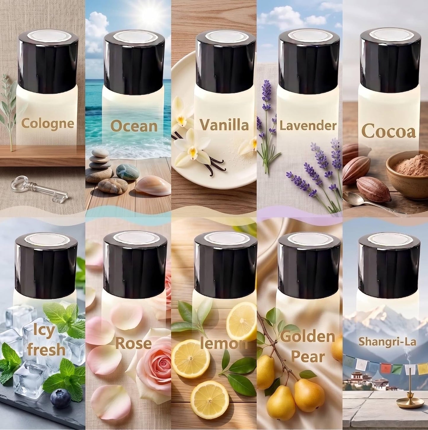 Set 10 repuestos ambientador coche 0.3oz ajuste universal