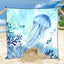 Manta playa impermeable poliéster 4 estacas bolsillos viaje