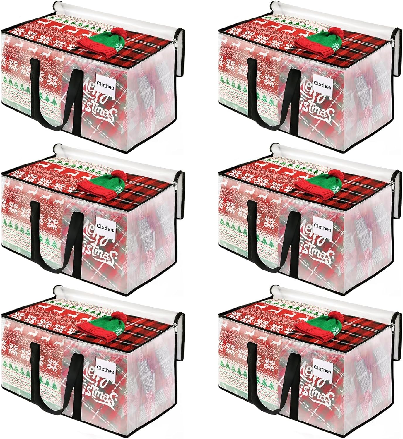 6 Pzas Bolsas Mudanza Transparentes 93L