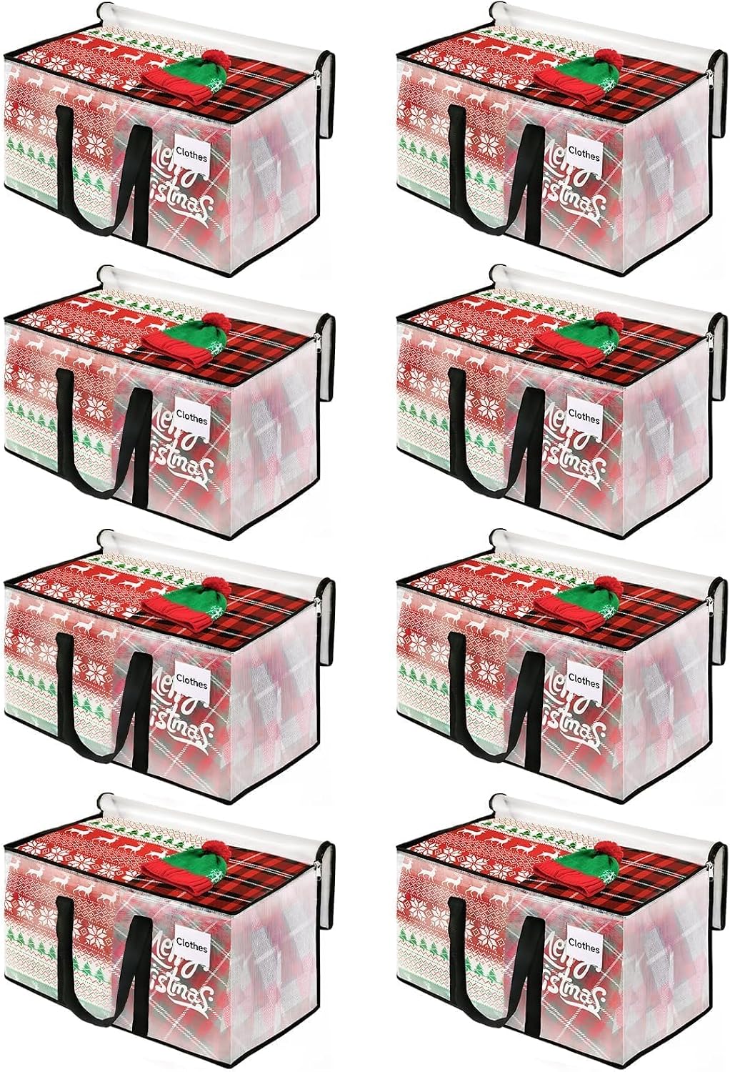 8 Pzas Bolsas Mudanza Transparentes 125L