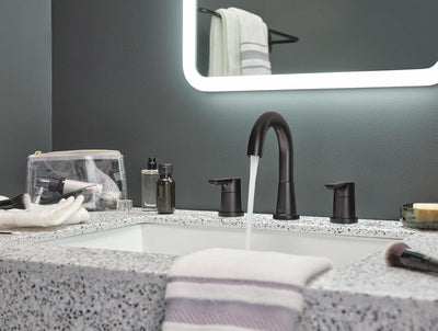 Grifo baño con flauta color negro mate