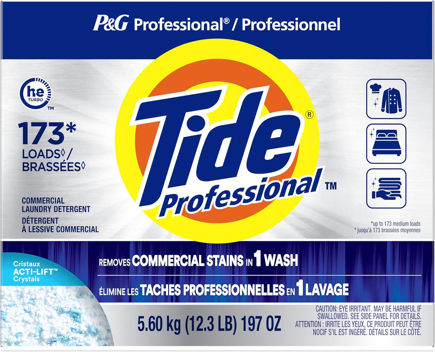 Detergente en polvo Tide para uso comercial 197oz