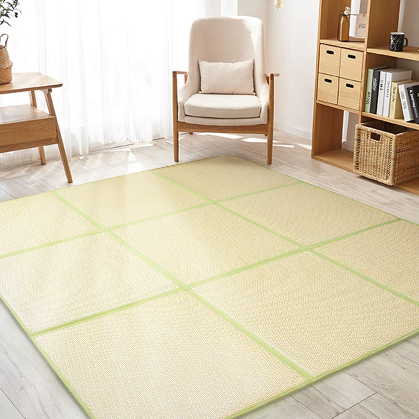Tapete tatami ratán 71x71pulg espuma viscoelástica