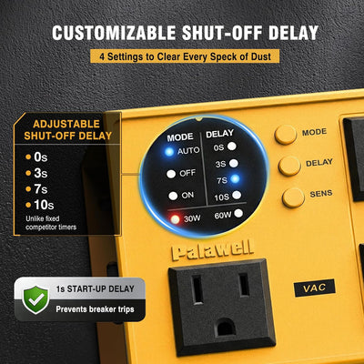 Interruptor vacío automático 30-60 W retardo 0-10s