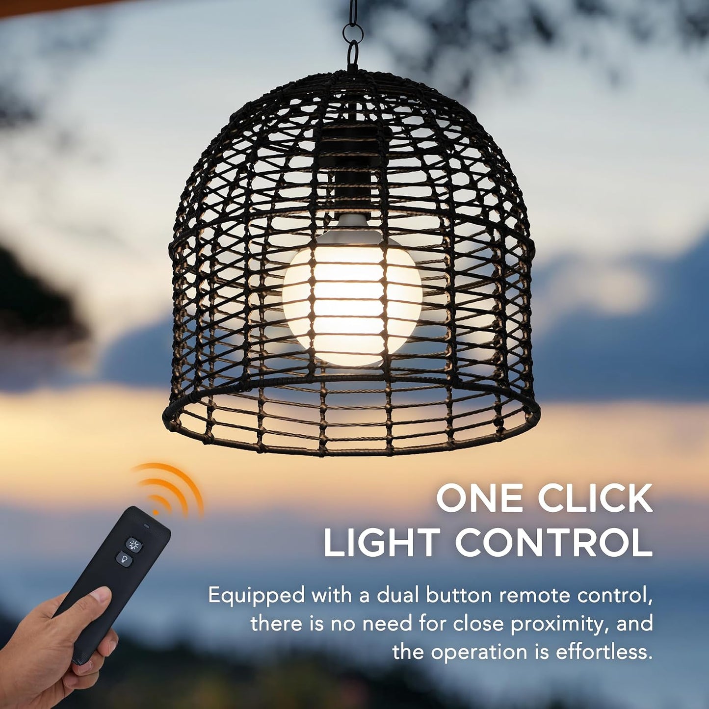 Candelabro LED con control remoto color negro