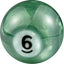 Pomo palanca cambios resina numero 6 para camiones color verde