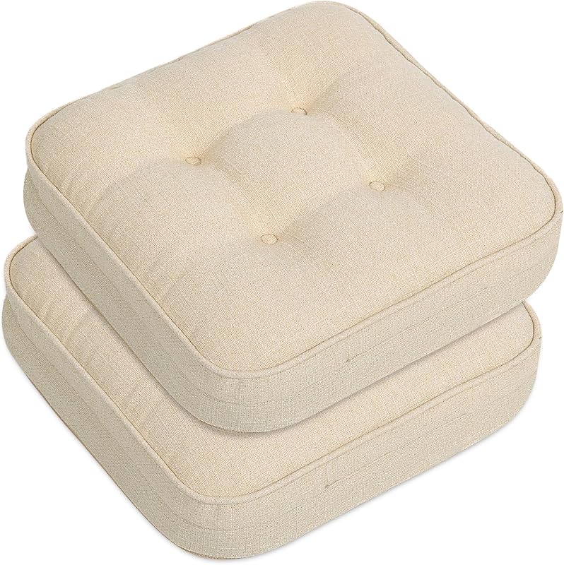 2 Pzas Cojines Silla Viscoelástica Antideslizantes Beige