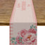 Camino mesa día madre texto i love mom diseño floral rosa