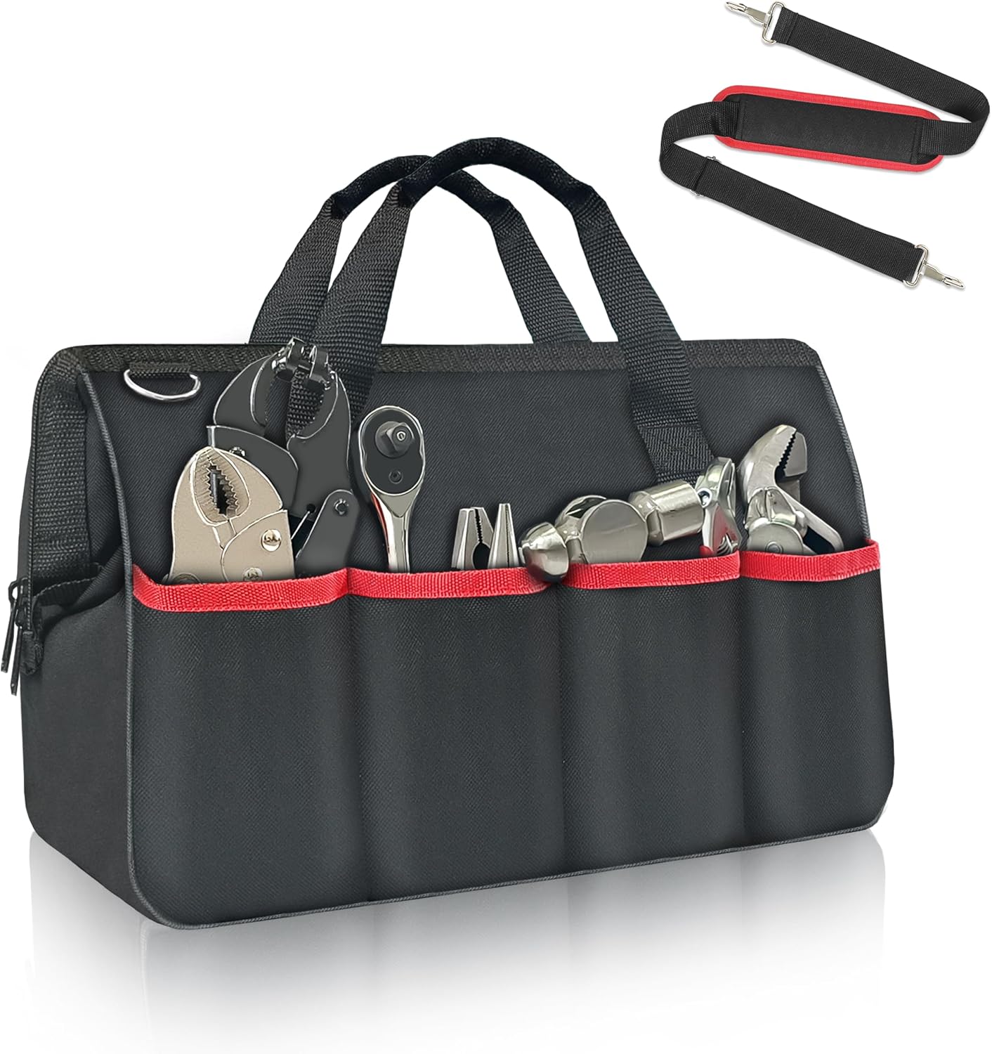 Bolsa herramientas 17 bolsillos 14pulg gran cremallera
