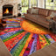 Alfombra sala 5x7ft antiderrap suave sintética