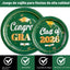 Platos y servilletas graduación 2026 verdes y doradas sirve